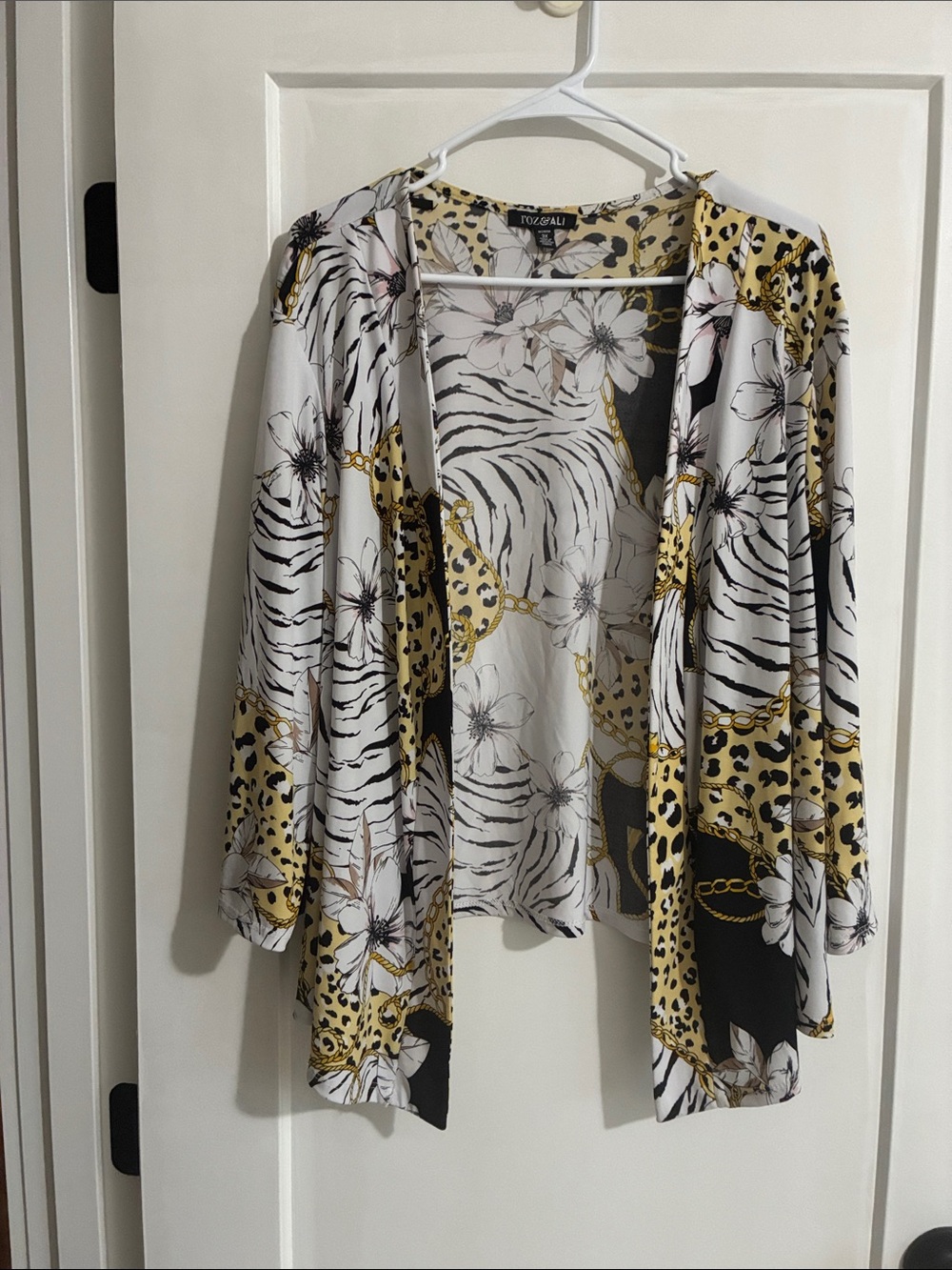 Casual over jacket 3/4 length sleeve multi color